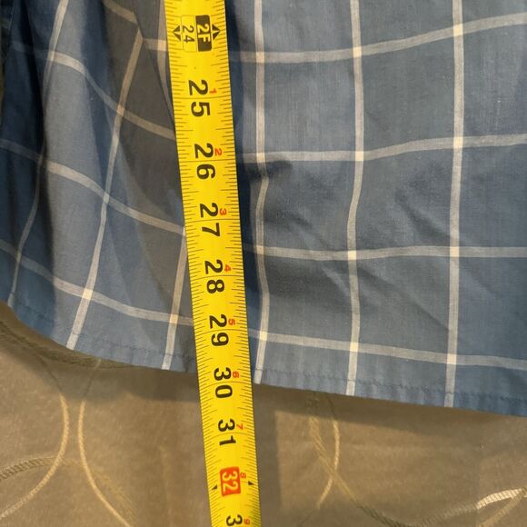 Tropicool Long Sleeve Blue Check XL Button Down Shirt Collared Pockets - Picture 5 of 6